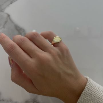 925 Ayar Gümüş Plaka Serçe Parmak Yüzük Entre