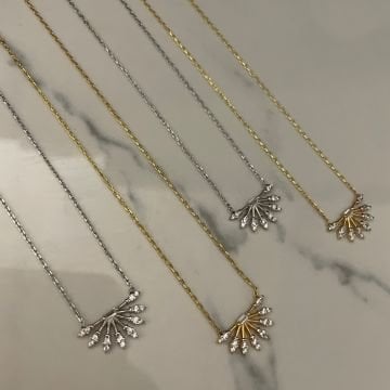 925 Ayar Gümüş Taşlı Tasarım Göz Kolye Aria