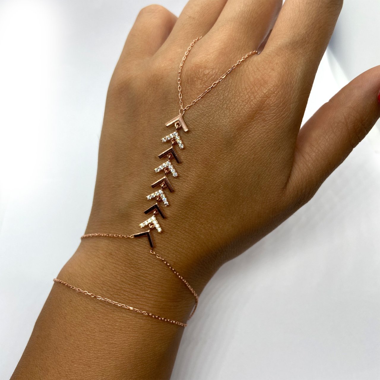 925 Ayar Gümüş Taş Detaylı Ok Model Şahmeran Arrows