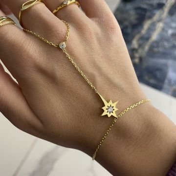 925 Ayar Gümüş Taşlı Kutup Yıldızı Şahmeran Lexie