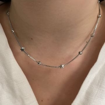 925 Ayar Gümüş İtalyan Tasarım Kolye Karol