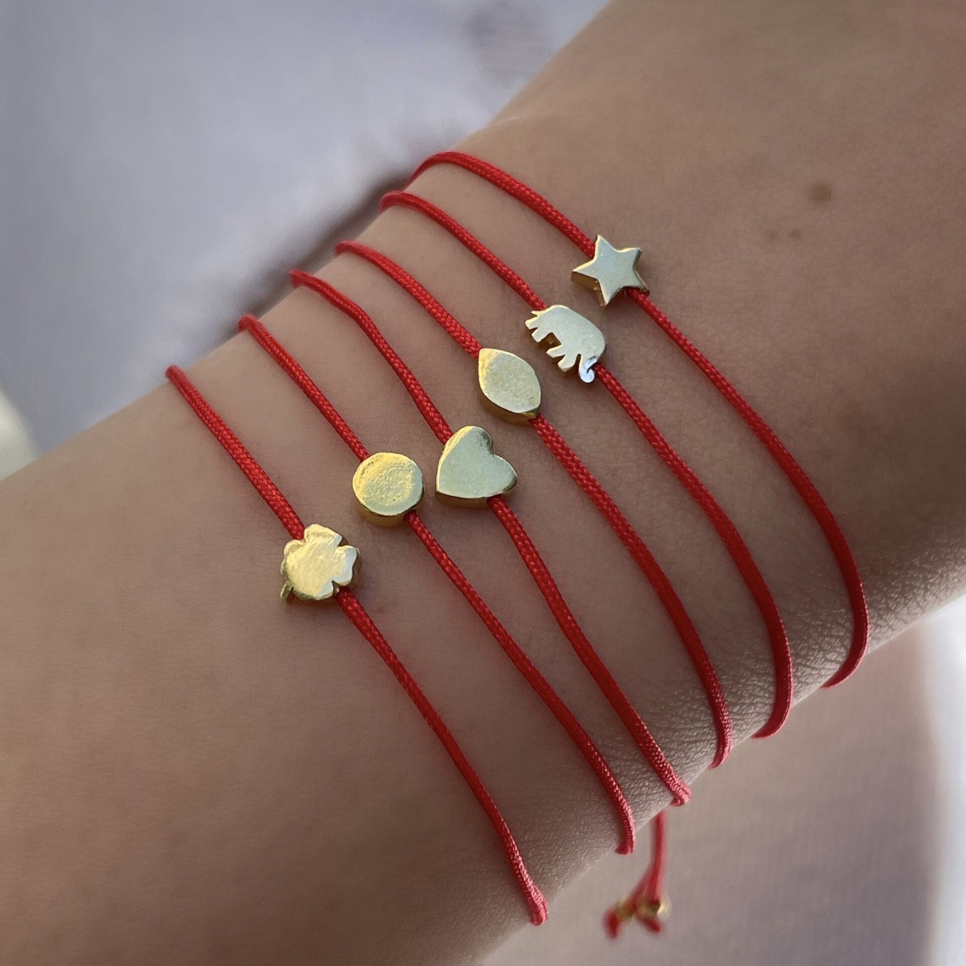 925 Ayar Gümüş Kırmızı İpli Bileklikler Şanslarım