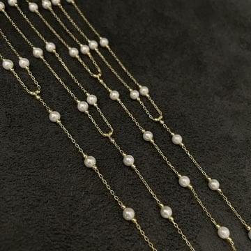 925 Ayar Gümüş İthal İnci Detaylı Y Kolye Billie