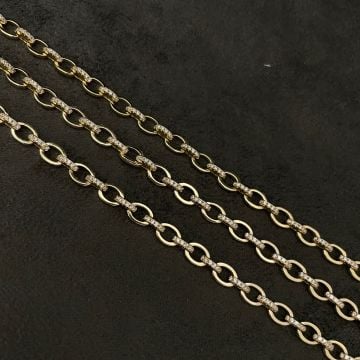 925 Ayar Gümüş İthal Taş Detaylı Tasarım Zincir Bileklik