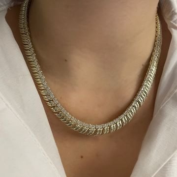 İthal Taş Detaylı Tasarım Kolye Biana