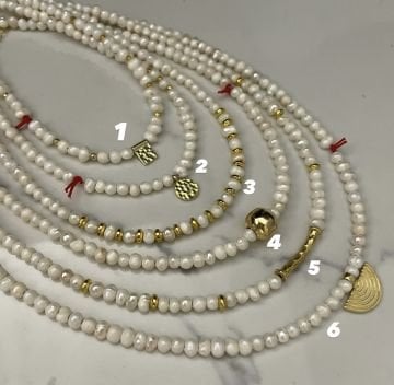 925 Ayar Gümüş Kum İncisi Tasarım Kolye Helia