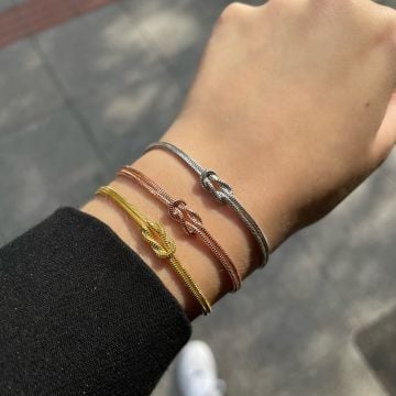 925 Ayar Gümüş Aşk Düğümü Bileklik Allegra