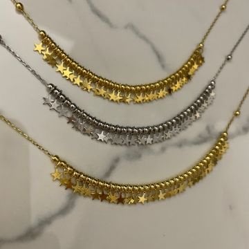 925 Ayar Gümüş Yıldız Pullu Halhal Stassi