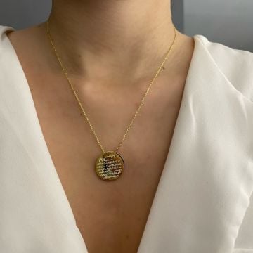 925 Ayar Gümüş Ayet el Kürsi Dualı Kolye