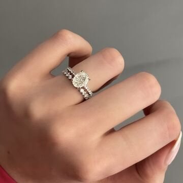 925 Ayar Gümüş Swarovski Taşlı Tamtur Yüzük Victoria