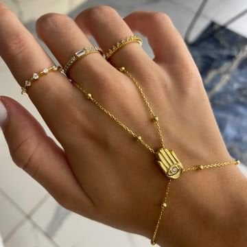 925 Ayar Gümüş Fatma Ana Eli Şahmeran Hamsa