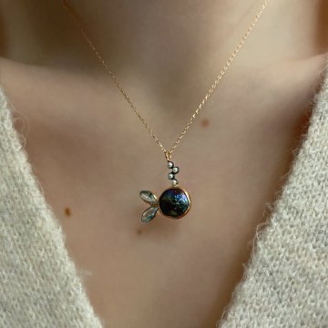 925 Ayar Gümüş Balık Kolye Balığım Mor