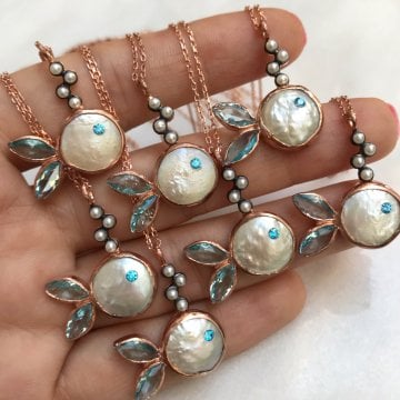 925 Ayar Gümüş Balık Kolye Balığım Mor