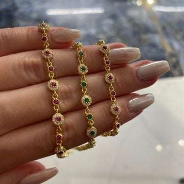 925 Ayar Gümüş İthal Doğaltaşlı Bileklik Janelle
