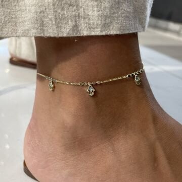 İthal Taşlı Fatma Ana Eli Tasarımlı Halhal