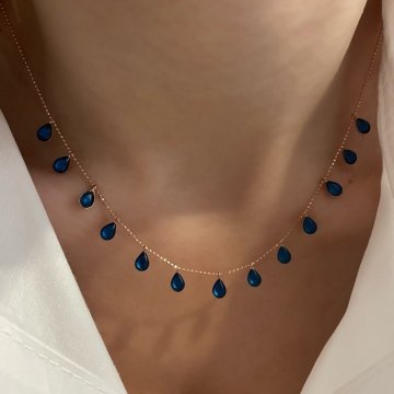 925 Ayar Gümüş Kolye Damla