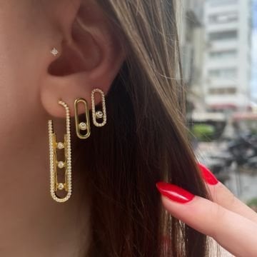 925 Ayar Gümüş Marka Küpe Stella