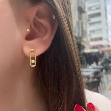925 Ayar Gümüş Marka Küpe Stella