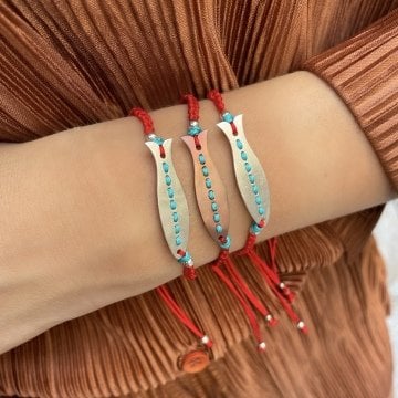 Balık Figürlü Örgü İp Bileklik Little Fish