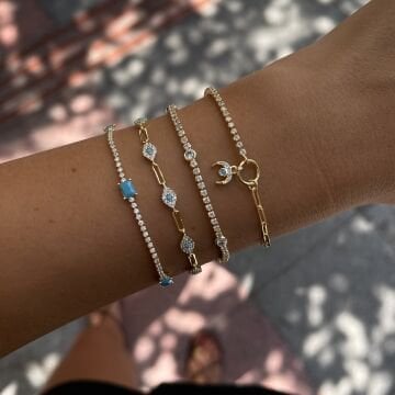 İthal Turkuaz Taşlı Su Yolu Serisi Rivera