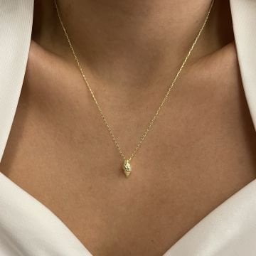 925 Ayar Gümüş Deniz Kabuğu Kolye Yazım