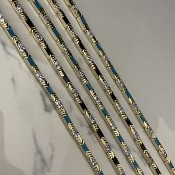 İthal Taşlı Mineli Tasarım Bileklik Lira