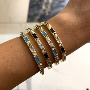 İthal Taşlı Mineli Tasarım Bileklik Lira