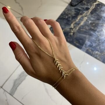 İthal Taşlı Tasarım Ok Model Şahmeran