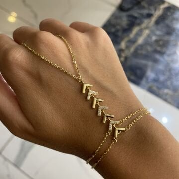 İthal Taşlı Tasarım Ok Model Şahmeran