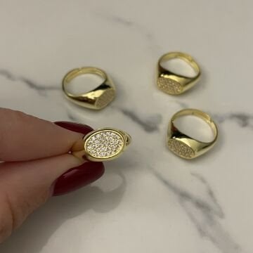 925 Ayar Gümüş İthal Taşlı Serçe Parmak Yüzük Novara