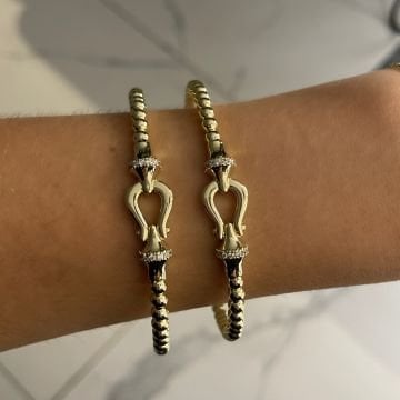 Dorika Model İtalyan Taşlı Kelepçe Bileklik Zelda