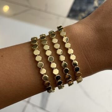 İthal Altıgen Model Tasarım Bileklik Lyra