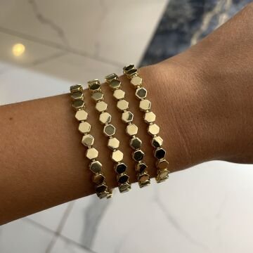 İthal Altıgen Model Tasarım Bileklik Lyra