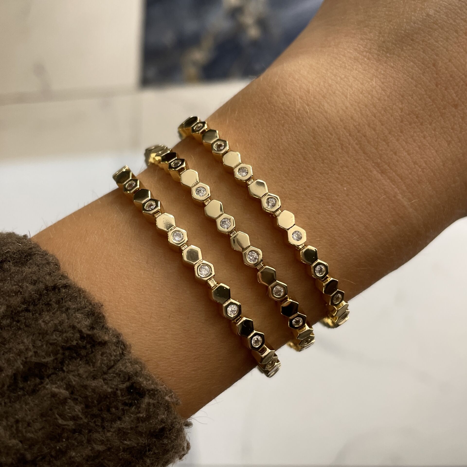 İthal Taş Detaylı Tasarım Bileklik