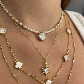 Barok İnci Tasarım Kolye Liza