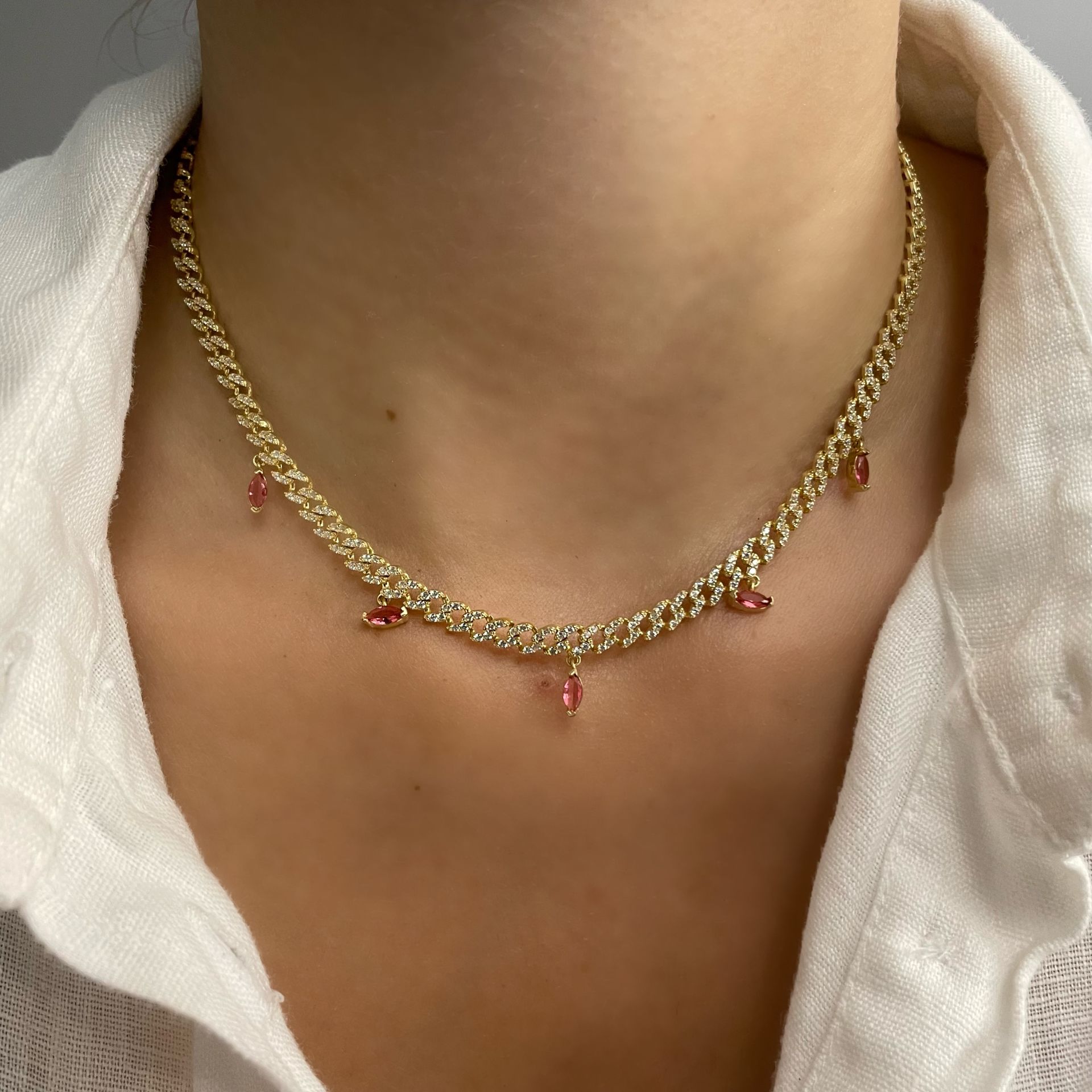 925 Ayar Gümüş Gourmet Model Choker Kolye Zendaya