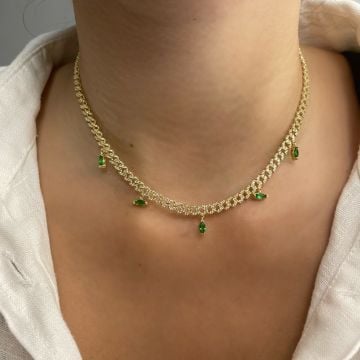 925 Ayar Gümüş Gourmet Model Choker Kolye Zendaya
