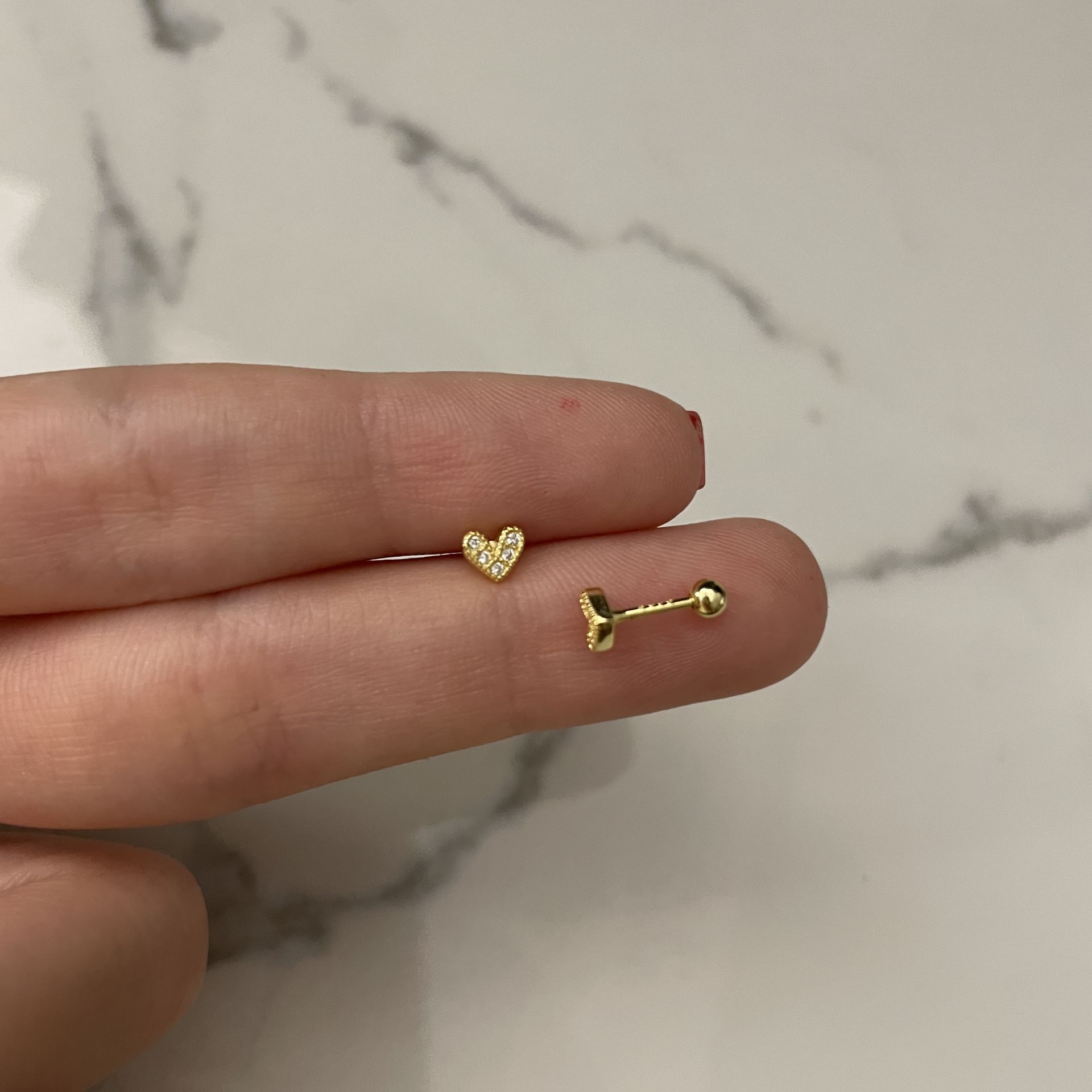 925 Ayar Gümüş Kalp Piercing