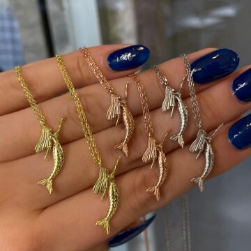 925 Ayar Gümüş Deniz Kızı Kolye Mermaid