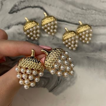 İncili Tasarım Üzüm Küpe Grape