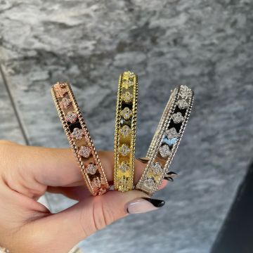 925 Ayar Gümüş Van Cleef Model Kelepçe Bileklik Aspasia