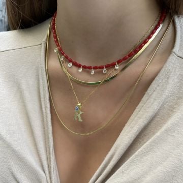 925 Ayar Gümüş Yılan Zincir Kolye Snake