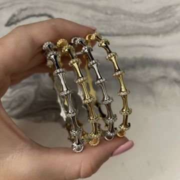 İthal Taş Detaylı Tasarım Kelepçe Bileklik