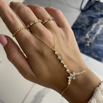 925 Ayar Gümüş İthal Sıralı Taş Detaylı Şahmeran Savina