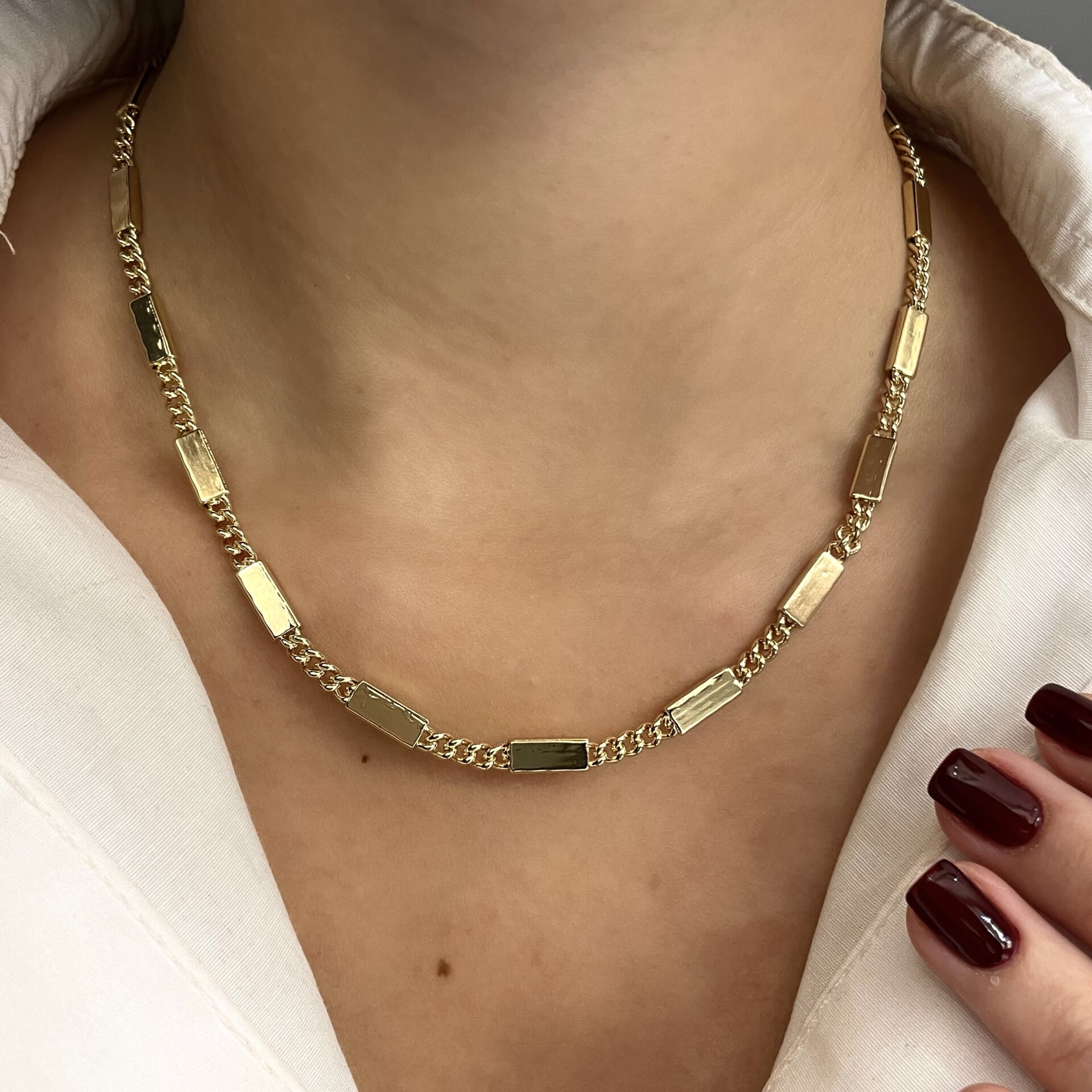 İthal Tasarım Zincir Kolye