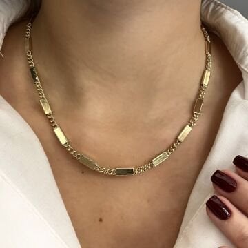 İthal Tasarım Zincir Kolye