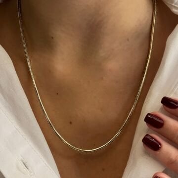 İthal Yılan Zincir Kolye Noria