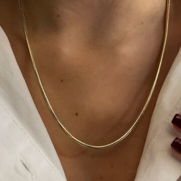 İthal Yılan Zincir Kolye Noria