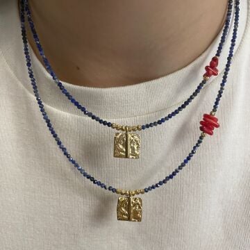 925 Ayar Gümüş Lapis Lazuli Otantik Kolye