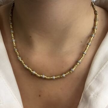 925 Ayar Gümüş İthal Taşlı Tasarım Kolye Tyla